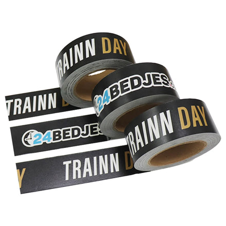 Custom Printed Logo Eco Friendly Waterproof Shipping Packing Kraft Paper Tape Water Activated Hot Melt for Carton Sealing