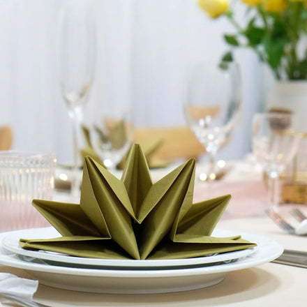 Luxury Gold Pre Folded Napkins Pack of 12 Folded Napkins Christmas