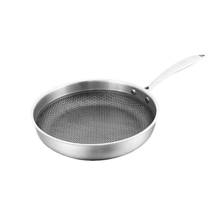 Wholesale 24 cm Stainless Steel Flat Frying Pan Non-Stick Induction Gas Stove Cooker Modern Design for Kitchen Use