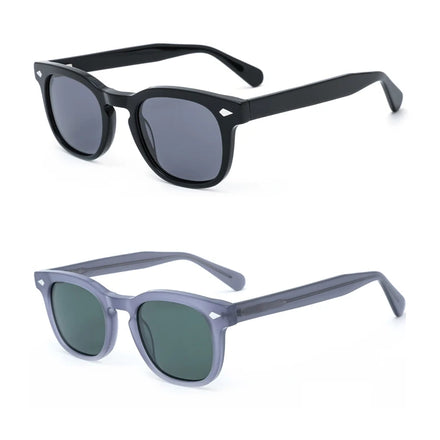 JS60013 Acetate Sunglasses for Men Vintage Brand Logo Round Sun Glasses Women Outdoor Driving Male Polarized Sunglasses