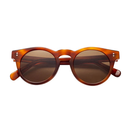 Italian Vintage Mazzucchelli Round Acetate Sunglasses Polarized Brand Name Style