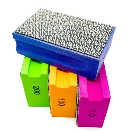 Premium Diamond Electroplated Sanding Block Kit with Multiple Grits for DIY and Professional Use