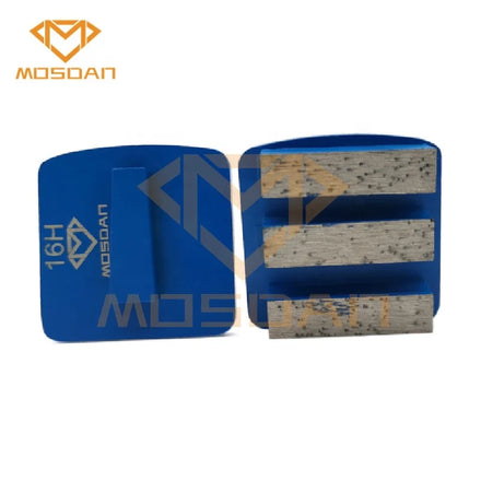 Redi Lock Concrete Floor Triple Bars Segment Diamond Grinding Shoe Disc for Scanmaskin