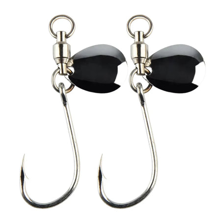 Spinpoler Blade Jigging Hook High Carbon Steel Super-Sharp Circle 360 Casting Blade Jig Boat Sea Saltwater Power Fishing Tackle