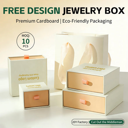 Wholesale Luxury Custom logo Small Cardboard Box Jewellery Storage Packaging Paper Jewelry Box with Sponge