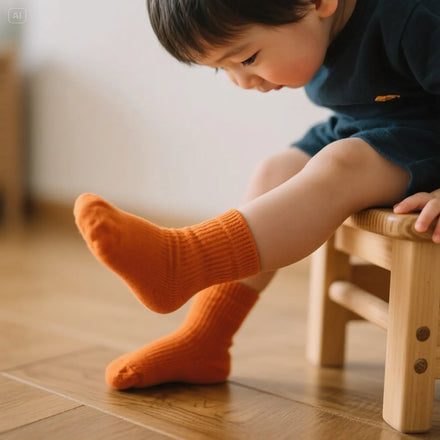 Wholesale Hot Selling Fashion Custom Logo Anti-Slip Breathable Crew Casual Striped Infant and Kids Socks