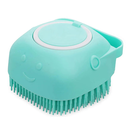 Dog Bath Silicone Massager Scrubber Shower Scraper Soft Square Grooming Brush Eco-Friendly