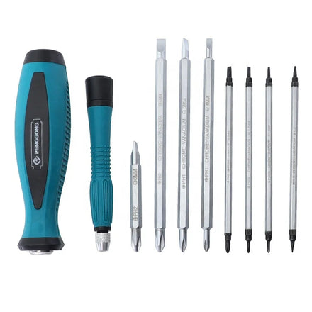 All-Purpose Screwdriver Nut Driver Set 8 Bits Phillips Slotted Torx 2 Nut Driver Sizes Cushion Grip Handle