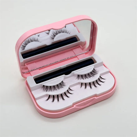 Wholesale Double 3D Layered Clear Band Lashes Natural Wispy Silk Cruelty Free Full Strip Handmade Reusable Eyelashes