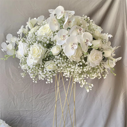 YOPIN-152 New Design Wedding Decorations Artificial Babys Breath With Rose Flowers Table Centerpiece