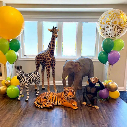 2022 Safari Animal Theme Wedding Party Decoration Props Realistic Animals Resin Statue for Wedding Photographic Studio