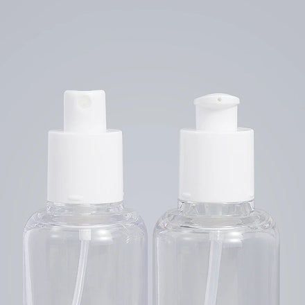 Stock 30ml Serum Dropper Bottle 100ml-200ml Press Lotion Spray Transparent Thick Wall PET Split Bottle