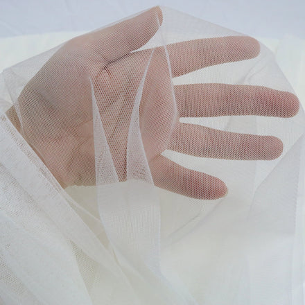 Wholesale 150cm Width Ivory White Soft Tulle Mesh Dress Fabric
