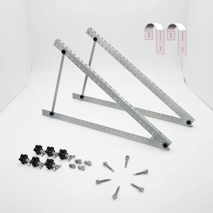 In Stock Pv Panel Mounting Solution Balcony Square or Round Railing Solar Panel Holder Hook Set Solar Power Plan
