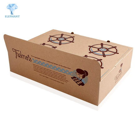 Kraft Paper Box for Food Container Baking Food Disposable Kraft Box With Window