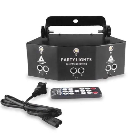 9 Eyes Rgb Multi Color Animation Pattern Projector Laser Light for Dj Disco Stage