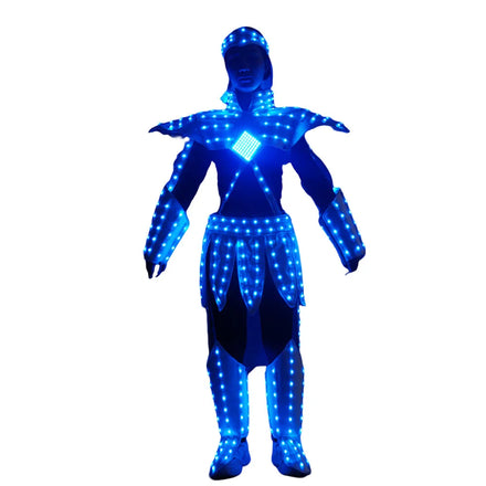 LED Light Tron Dance Suits LED Costume Robot Rave Clothes 1 Piece for Girls Adults Luminous Sets Performance