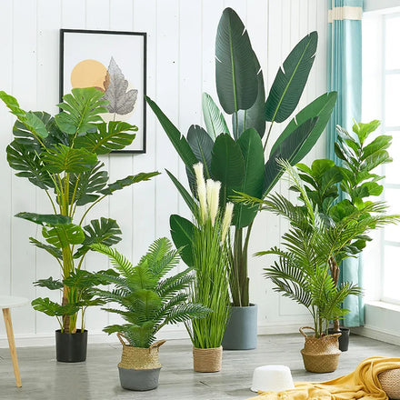 Best Quality Real Touch Plastic Artificial Monsteras Leaves Plants Artificial Tree Outdoor Decoration