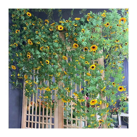 Factory Direct Wire Vine Sunflower Wall Hanging Artificial Vine Wedding Decoration