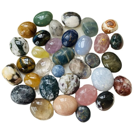 Wholesale Crystals Massage Tumbled Stones Healing Energy Oval Crystal Palm Stone for Stress Relief
