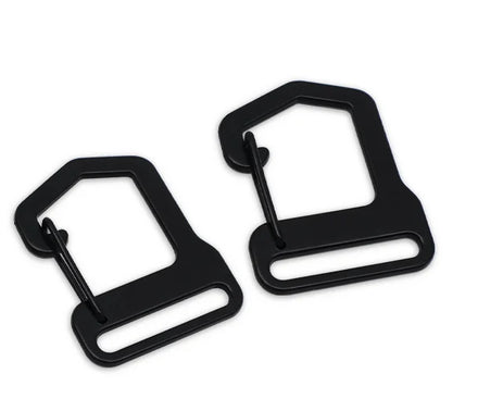 Zinc Alloy Black Oxide Finish Spring Buckle Key Ring with Webbing Buckle