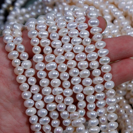 Real Natural 5mm Freshwater Pearls White Semi-Finished Products for DIY Jewelry Materials Elegant Pearl Beads