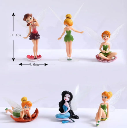 Garden Sculpture 3D New Mini Princess Figure Toy Small fairy Dolls Home Decorations Figurines Wholesale Cake Toppert