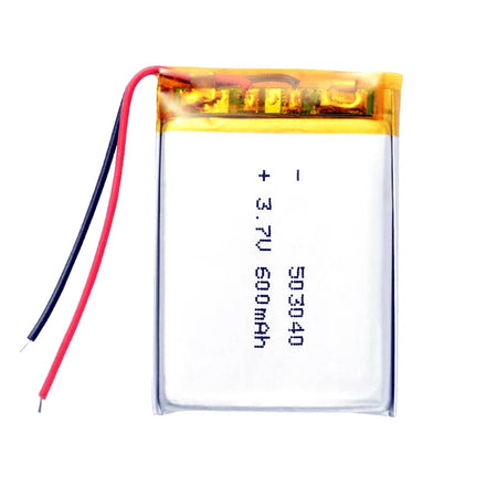Good Quality KXD 503040 OEM Small 18650 Lithium Polymer Battery 3.7V 600mAh KC/CE/RoHS Certified LiFePO4 800 Cycles GPS Tracker