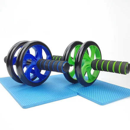 Dual Ab Roller Wheels Comfortable Easy Grip Handles Fitness Equipment for Abdominal Exercise and Workout