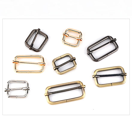 Factory Direct All Kind Size Pull Core Buckle Metal Tri-glide Pin Buckle Adjustable Alloy Metal Bag Buckle for Handbag Strap