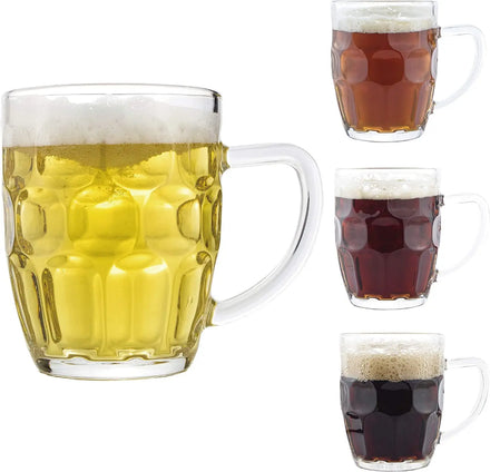 Best Selling Clear Transparent Pineapple Beer Glass Printing logo Beer Glass Mug Cup with Handle