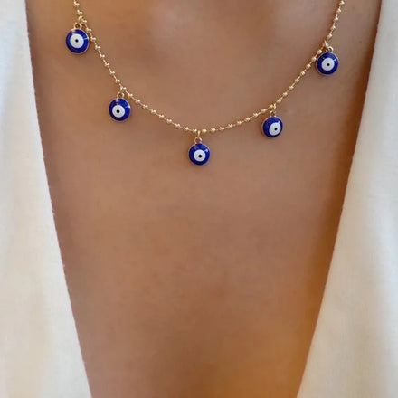 Wholesale Devil Eye Personalized Fashion Jewelry Tiny Blue Evil Eye Pendant Necklace
