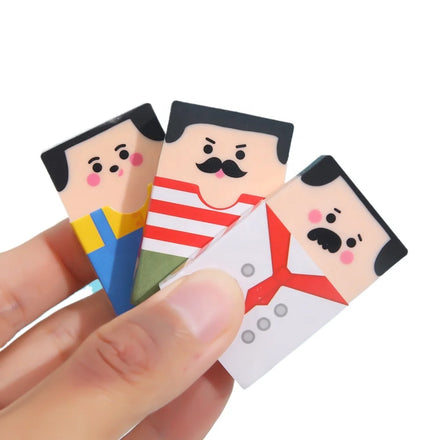 Customizable Cartoon Japanese Hair Design Pencil Eraser Fun School-Ready Stationery with Creative Rubber Material Logo Options