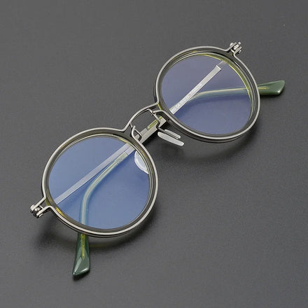 Shenzhen Factory Custom Pure Titanium Italian Acetate Eyeglasses Frame Men Eyeglasses Frames Optical Glasses Titanium  Frame