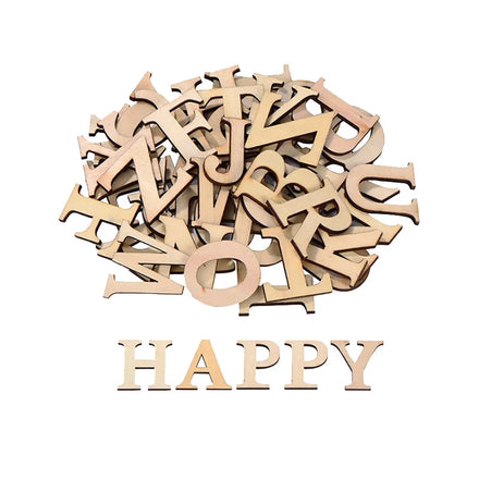 26 Pieces 1.8 Inch Capital a to Z Wood Alphabet Letters Sign Decoration Unfinished Wooden Craft Letters for Wall Decor