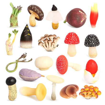 Wholesale Solid PVC Model Animal Figurines Plant Vegetable Mushroom Figurines Toys Veggie