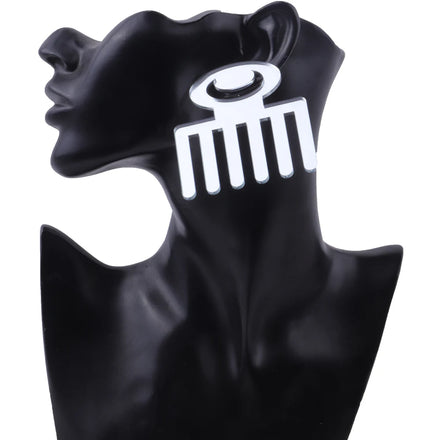 New Arrival Personality Gold Silver Eyes Comb Earrings Mirror Exaggerated Long Earrings