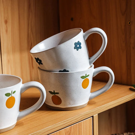 Japanese Style 300ML Vintage Coarse Pottery Coffee Cup Handmade Afternoon Tea Cup Ceramic Breakfast Water Mugs Restaurant Home