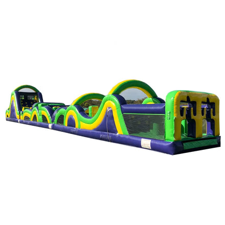 Giant PVC Inflatable Carnival Sports Game Challenge Radical Run Obstacle Course with Customizable Logo Printing for Outdoor Use