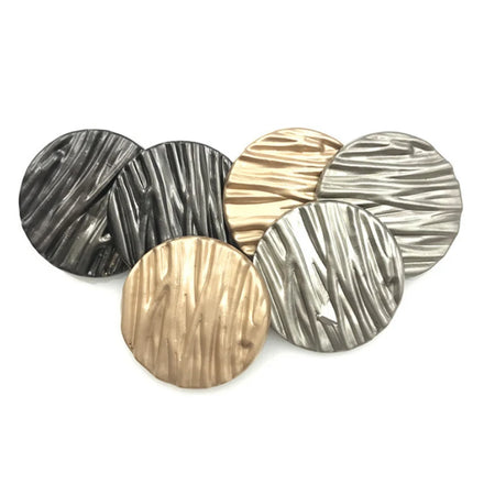 Alloy Stripe Fashion Retro Bump Shape Round Button Hair Accessories Bag Decoration Suit Sweater Sewing on Garment Buttons
