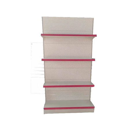 Heavy Duty Custom Color Metal Gondolas Centrales Shelves Single-Sided Supermarket Rack for Retail Store Factory Size Options