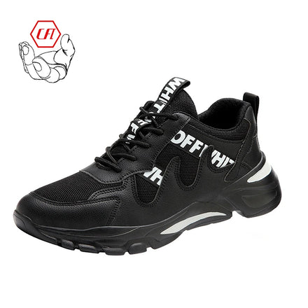 Industrial Protective Safety Shoes for Men Casual Trainers Man Safety Shoe Fly Knit Steel Toe Shoes for Work
