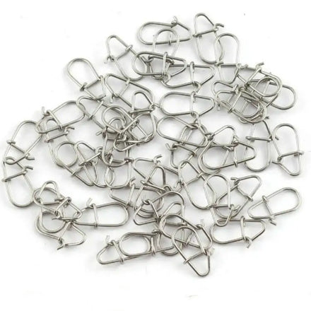 Synnex Custom Stainless Steel Swivels & Snaps Lock Fishing Tackle Accessories 1#-6# Sizes 4KG-100KG Test Load for Snap Fishing
