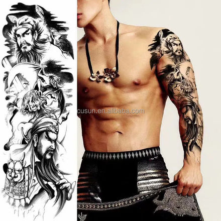Top Quality Non-Toxic Long Lasting Men Women Waterproof Body Temporary Tattoo Sticker Full Arm Tattoos