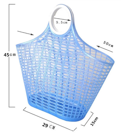 New Plastic Shopping Basket Jelly Handbasket for Vegetable Basket Cute Easter Basket Bag for Beach