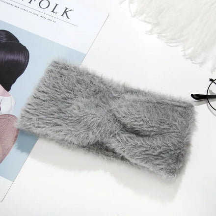 Autumn and Winter Hot Sale Pure Color Knitting Wool Hair Band Hair Accessories