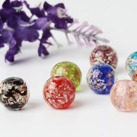 New Design 6/8/10mm Luminous Loose Lampwork Glass Beads in Bulk DIY Accessories Lampwork Crystal Beads for Jewelry Making