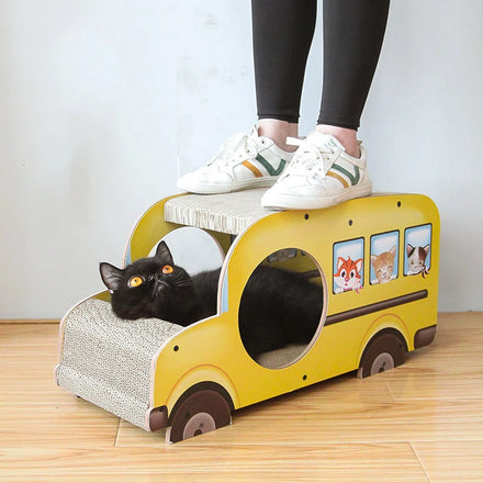 Large Cat Nest and Assembly Toy Supplies Wear-Resistant Replaceable Car Scratch Board Made of Corrugated Paper