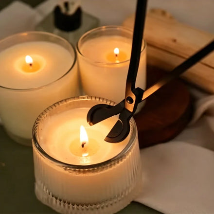 Jusuo Stainless Steel Wholesale Bulk Black Stainless Steel Candle Wick Trimmer Scissors Home Decorative Cutter for Candles Tools