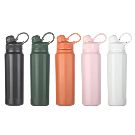 820ml Stainless Steel Sports Insulated Portable Large Capacity Powder Coated Insulated Flask Thermos Vacuum Bottles With Straw
